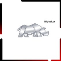 자동차 바디 그릴 배지 엠블럼 3D 금속 테일 스티커 스즈키 짐니 코뿔소 용 JB43 JB, Rhino Emblem Bright
