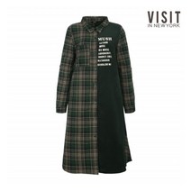 비지트인뉴욕 체크 배색 셔츠원피스(VVAOP22)