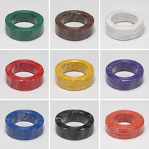 KIV 연선 6.0SQ 450/750V이하 부드러운 비닐 절연전선 100M/1롤 갈 녹 녹황 백 적 청 황, 6 SQ, 황색