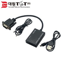 대원TMT DW-SMT07 VGA to HDMI 컨버터 음성 지원 영상 변환 젠더 변환젠더/기타-기타 변환젠더, 상세페이지 참조