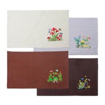 박씨상방 고급 손자수 초충도 식탁매트T, 상세설명 참조, 진갈색