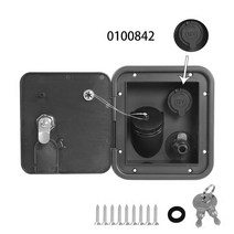 캠핑카 카라반 중력 물 충전 주입구 안티 에이징 스퀘어 키 해치 커버, 03 0100842