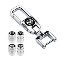 자동차 타이어 밸브 스템 캡 커버 5개 + 키체인 휠 키링 교체 Mazda CX 5 7 8 M6 MX5 RX7 RX8 A8 CX9 MX6 R3 M2 M5 금속 액세서리 포함, 마즈다 교체품