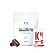 본아페티 반려견 신장 결석 신부전 관리 영양제 60정+애견 필포켓 간식 100g