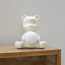 루나베어 곰돌이 디자인 탁상 조명 수면등 무드등 수유등, 화이트