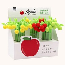 [랜덤색상] 사과 모양 볼펜 인싸 디자인 문구 0.5mm [Fresh Apple Soft Ball Pen Fancy Stationery Random Color], 랜덤발송(Random Color)