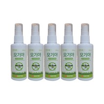 일양약품 모기야 100ml 5개 + em팩 모기 기피제 모스 천연 모기 퇴치제 만들기 모스키토 액 케스 가드, 모기야 100ml 5개 + em아이스팩
