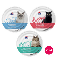 사조 옵티원 부스터 캣 캔 160g 24개 고양이캔, 닭안심과 참치첨가160g