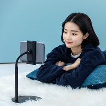 지바 탁상형 태블릿 거치대 아이패드 프로 12.9 갤럭시탭s7+ 핸드폰 스마트폰 태블릿 침대 자바라 3세대 4세대 책상 탁상 스탠드 x앤x, 화이트, 화이트