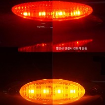 둥글넙적 윙바디 차폭등 특장차 마이티 언더등 8톤, 레드