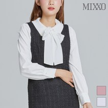 미쏘 미쏘 리본 포인트 카라 블라우스_MIWBL9V21A