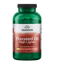 스완슨 Swanson 플랙씨드 오일 하이리그난 아마씨유 200캡슐 1팩, 1개, 1