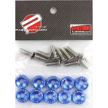 범용 10pcs 펜더 와셔 jdm 스타일 모든 6mm 구멍 범퍼 엔진 드레스 번호판 볼트가있는 알루미늄 와셔, 그물
