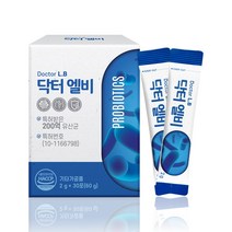 [2+1]닥터엘비 5세대 특허 유산균 파라바이오틱스 사균체 2g x 30포 1개월분