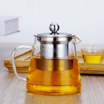 티주전자 스텐 거름망 티포트 내열유리 차포트(550ml), 상세페이지 참조