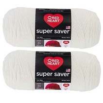 Bulk Buy: Red Heart Super Saver (2-Pack) (Soft White 7 oz Each Skein), 1