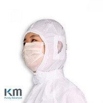 케이엠 크린룸 방진후드 위생모자 H-2 귀망사형 실험실 연구실 제약 바이오 반도체, 화이트XL(품)(절)