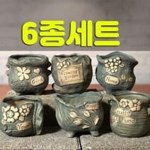 다육맘 수제화분 토리4(6종세트), 블루6종세트(랜덤)
