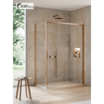 욕실 파티션 거실 현관 투명자바라 타공 인테리어 드레스룸 공간분리, 스팀 불포함, 로즈골드 1제곱