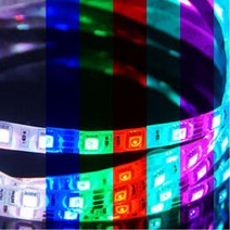 12V 5050 3칩 RGB LED바 10CM 인테리어등 홈피시방, 10cm로 재단 구매시, 검정띠 RGB 10cm 기본연결발송