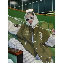 야구점퍼 잠바 미국 복고풍 편지 자수 재킷 코트 여성 겨울 후드 힙합 패션 탑 옷