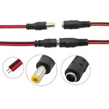 견고한 12V DC 커넥터 5.5x2.1mm 전원 피그 테일 케이블 CCTV 보안 카메라용 수 암 어댑터 길이 25CM, 04 5Pcs Female