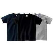 17수 무지 면 티셔츠 1+1+1 세트 3장 기본 반팔티셔츠 남녀공용 빅사이즈 여름 운동 데일리