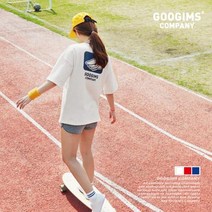 구김스 0140 요꼬라인 날개로고 라운드 반팔 티셔츠 G16MMRT506