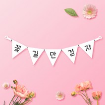 파티스토어 파티가랜드 주문제작 _ 생일 백일가랜드 커플 연인 기념일 웨딩 셀프촬영, 종이(화이트)+미니_삼각 ++폰트++FGR_6