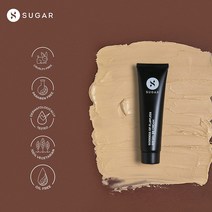 SUGAR Cosmetics Goddess Of Flawless SPF30+ BB 크림 - 55 아메리카노 (미디엄 딥) 롱래스팅 경량 포뮬라 297198, 15 Cappuccino (Light)
