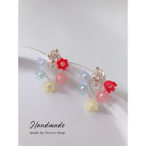 [그레이스샵 ]여성패션 925은침 컬러 은방울꽃 귀걸이