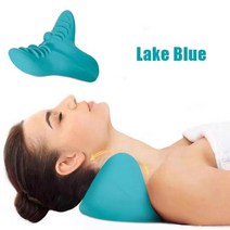 베개안마기 목 어깨 스트레처 릴랙서 마사지 베개 지압 견인 장치 통증 완화 정렬, [06] Lake Blue