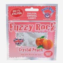 Fuzzy Rocks 퍼지락 크리스탈 자일리톨 캔디 피치 40gX4개