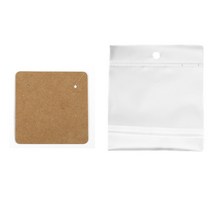 귀걸이 카드 및 50pcs 가방 5x5cm 카드 목걸이 귀걸이 디스플레이 카드 셀프 인감 가방 크래프트 종이 카드 DIY 쥬얼리 포장, 01 50pcs Card 50pcs Bag, 03 5x5cm Kraft