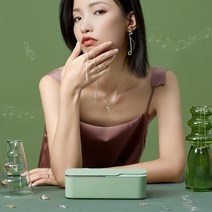 지티소닉 가정용 무선 초음파 안경 세척기 GT-X5 은반지 세척 귀걸이 세척 은 악세사리 블랙, 단품