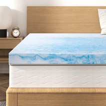 BedStory 5.1cm(2인치) 메모리 폼 매트리스 토퍼 풀 사이즈 젤 주입 소용돌이 침대 토퍼 허리 통증 완화용 쿨링 패드 인체 공학적 디자인 피부 친화적 Cert, 3' Memory Foam, Full