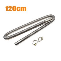 60-300cm 스테인레스 배기 머플러 소음기 클램프 브래킷 가스 벤트 호스 파이프 소음 키트 자동차 공기 디젤 히터, 120cm 파이프 소음기