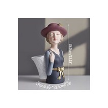 다이소 꽃병 한보름화병 프리츠한센 이케바나 화병 26 가지 현대 소녀 수지 장식품 홈 거실 인형 공예 사무실 데스크탑 꽃꽂이 동상 장식, 12. 12