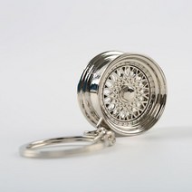 자동차키링 휠림 허브 튜닝 미니 키 체인 링 Pendent JDM Hellaflush 아연 합금 자동차 트럭 TE37 CVT MB, 02 Silver, 02 Silver