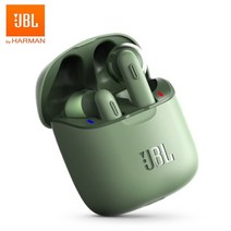 오리지널 JBL TUNE 220 TWS 진정한 무선 블루투스 이어폰 T220TWS 스테레오 이어 버드 베이스 사운드 헤드폰 jbl용 헤드셋 마이크, 파란색