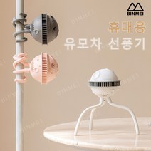 BINMEI 휴대용 선풍기 무선선풍기 무소음 손가락 보호 안전망 미니 행성 문어발 선풍기, 화이트