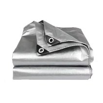 그라운드 시트 방수포 텐트 이화지작 타포린 캠핑 천 온실, 양면 은색, 2x6m