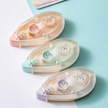 디엠몰 1+1 슬라이드형 접착제 양면테이프 미니 롤테이프 슬림 컴팩트 휴대용, 그린+퍼플