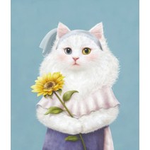 위아트 현대미술 이슴슴 여름휘아, 10호, 원목 띄움 오크 액자