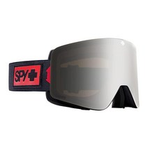 SPY Optic Marauder 스노우 고글 겨울 스포츠 보호 고글 색상 및 대비 향상 렌즈 나이트 라이더 매트 블랙 - 실버 스펙트라 미러 투명 렌즈가 있는 해피 브론즈, Happy Bronze with Silver Spect