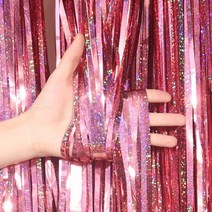 마켓에이 레이저 실크 홈파티 수술 커튼 1 x 2 m, 로즈골드, 3개