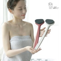 김용석생활연구소 롱 핸들 바디브러쉬 샤워 목욕솔 등브러쉬 각질관리, 단품, 화이트