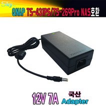QNAP TS-269Pro TS-431P2 NAS호환 12V 7A 국산 아답터, ADAPTER+파워코드 1.0M