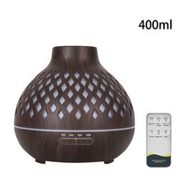 [AIR] 초음파 원격 제어 전기 아로마 가습기 에센셜 오일 디퓨저 색상 LED 램프 미스트 메이커 가정용, 311-coffee-400ml_우크라이나