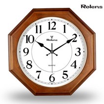 아트박스/코맥스시계 로렌스 WD400 월넛 팔각 지름 40Cm 사무용 무소음 벽시계, 본품